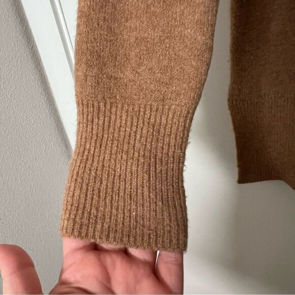 Madewell Sweater Cardigan Womens XXS Brown Knit Open Front Slits Wool Blend - Picture 7 of 13